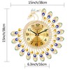 NEOTEND Gold Modern Wall Clock for Living Room Decor Large