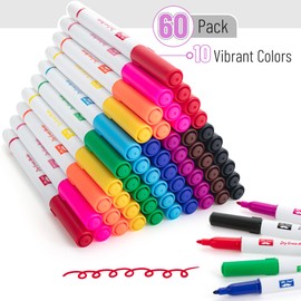 Mr. Pen- Dry Erase Markers Bulk, Fine Tip, 60 Pack, 10 Colors, White Board Markers Dry Erase Bulk Whiteboard Markers, Dry Erase Pens, Bulk Dry Erase Markers for Classroom, Dry Erase Marker Bulk