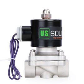 U.S. Solid 3/4" Stainless Steel Electric Solenoid Valve 12VDC N.C. Air Water Fuel VITON