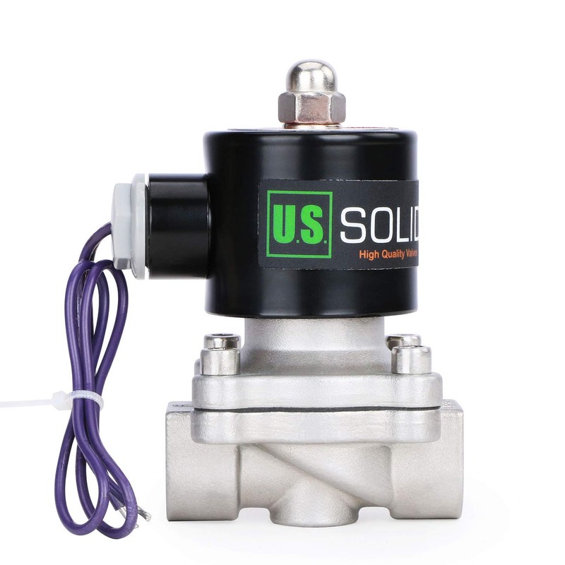 U.S. Solid 3/4" Stainless Steel Electric Solenoid Valve 12VDC N.C.