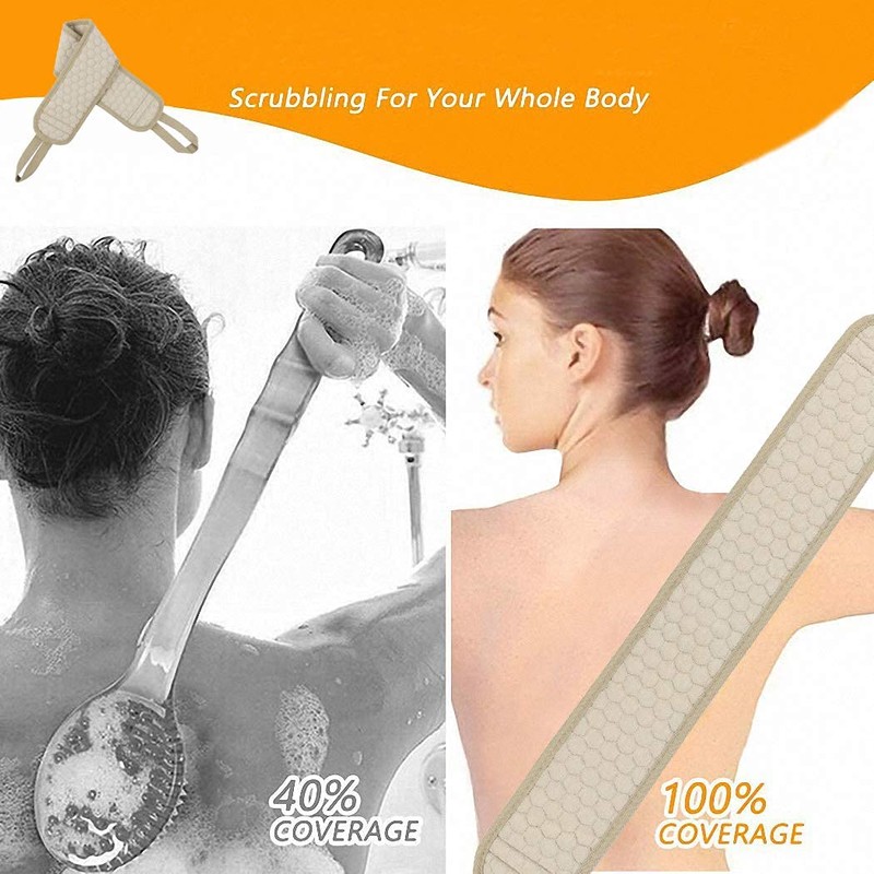 Exfoliating Back Scrubber for Shower,Body Exfoliator Helps Back Acne &