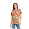 Johnny was Women's Puff Sleeve TEE, Multi, Medium