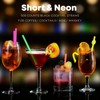 ALINK Short Glass Straws, 6 Inch Small Reusable Clear Glass