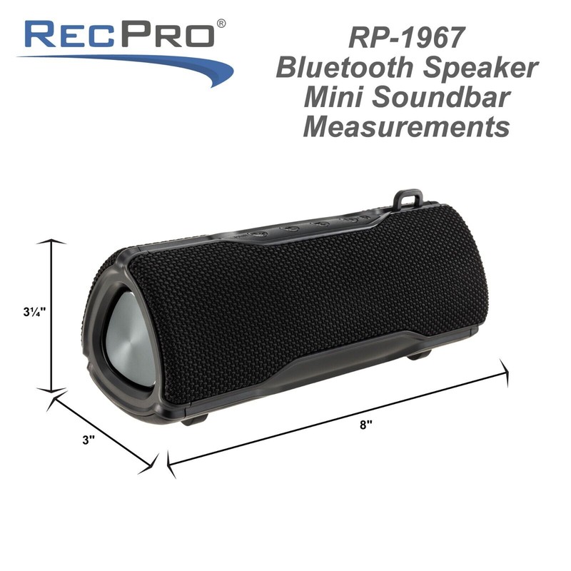 RecPro RV Bluetooth Wireless Speaker | Portable Outdoor Surround Sound