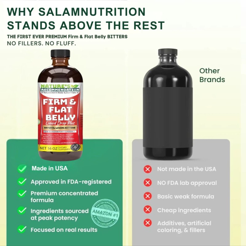 salamnutrition Organic FIrm & Flat Belly Detox & Energizer. Burn