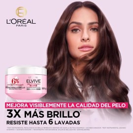 LOréal Paris Mascarilla Capilar Elvive Glycolic Gloss con Ácido Glicólico Dale 3x más brillo a tu cabello, resiste hasta 6 lavadas                    