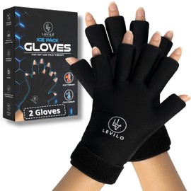 LEVILO Hand Ice Pack (2 Pack) Ice Gloves for Arthritis Hands, Carpal Tunnel, Hand Ice Pack Gloves for Arthritis, Finger Sleeves, Inflammation, Swelling, Joint Pain, Tendinitis, Hot & Cold Therapy