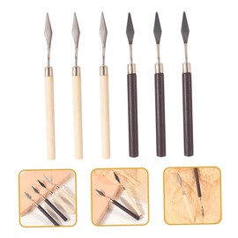 STOBOK 6pcs Stainless Steel Makeup Spatula Mixing Tool for Nail Art and Cosmetics Blending Rods for Creams Foundations and Pigments for Professionals and Beauty Salons