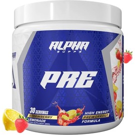 Alpha Supps Polvo pre-entrenamiento para hombres y mujeres, fórmula pre-entrenamiento Back to Basics para atletas de fitness y entrenamiento en...    