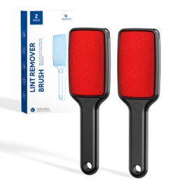 VASSON Lint Brush, Double-Sided Lint Remover Brush, Lint Brushes for Clothes, Reusable Velvet lint Brush, Coat Lint Brush (2 Pack), Black (HHLB01)