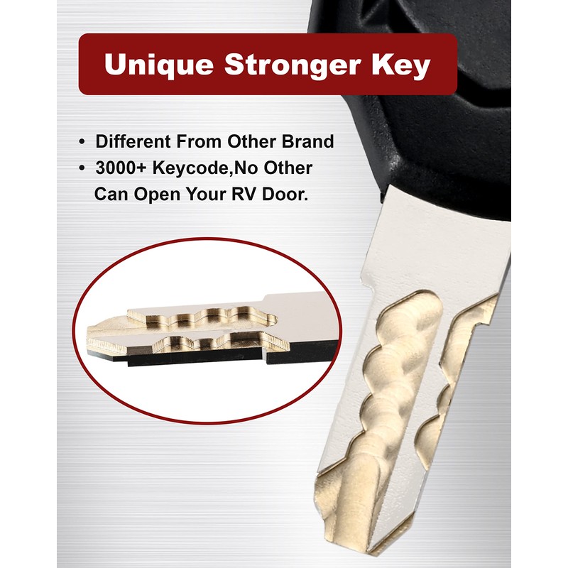 Naissian Lock, RV Camper Door - Universal Security Deadbolt Lock