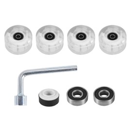 XIAOJUN 4Pcs Roller Skate Wheels Luminous, with Bearings Outdoor Roller Skate Wheels Flash,for Double Skating