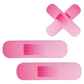 Lyreh 4pcs Car Bandaid Stickers, 2 Sizes Large Automotive Bandage Decal for Cover Scratches Dents Stains Giant Car Bumper Funny Sticker for Truck Suv Motorcycle Yacht Rv(Pink)