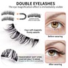 Natural Magnetic Eyelashes with Applicator - Reusable Magnetic Eyelashes Natural