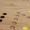 Solid Oak Double Sided Marble Board Game Hand Painted by