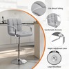 Yaheetech Bar Stools, PU Leather Adjustable Swivel Barstools, Hydraulic Kitchen
