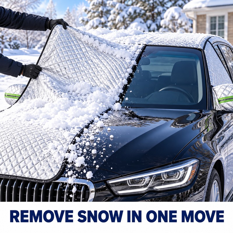 Universal Car Windshield Snow Cover for SUV and Sedan, Waterproof