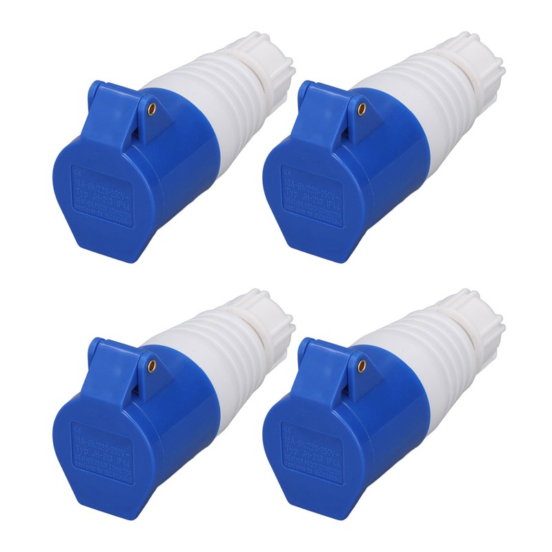 4Pcs 3 Pin Waterproof Industrial Socket Connector IP44 Waterproof Socket