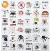 50Pcs Funny Spider Decals for Motorcycles Wolf Spider Web Stickers