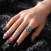 CVFRTT 3 Piece Fermausringe Gothic Ring Open Adjustable Ring Unisex