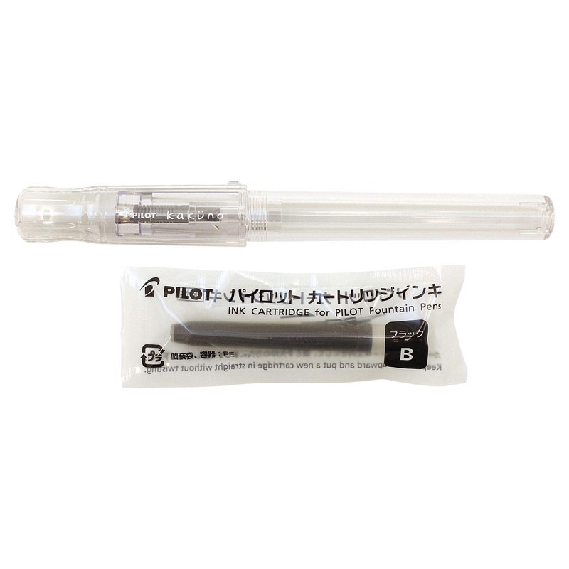 Pilot Kakuno Fountain Pen, Transparent, F (Fine Point)