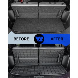 Rongtaod Floor Mats Compatible with 2022-2025 Mitsubishi Outlander 7 Seats Trunk Mat Cargo Mat Cargo Liner Back Seat Cover Protector 2024 Outlander Accessories (Trunk Mat+Backrest Mats+Floor Mats)