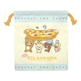 K-Company CKC18-RK Rilakkuma Drawstring Bag, H 8.1 x W 7.1 inches (20.5 x 18 cm)
