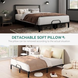 YITAHOMEFull Size Bed Frame with Headboard, Heavy-Duty Platform with Strong Metal Slats, No Box Spring Needed, Easy Assembly, Matte & Black