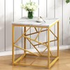 SogesHome 20 inches End Table for Couch, Gold Bedside Table