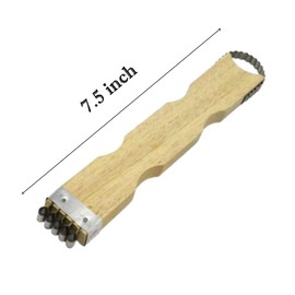 Dolphin Shop Coconut Grater Scraper Shredder For Fresh or Baby Coconut Meat , Wooden Handheld Size 7.5 X 1.4 X 0.5 Inches 1 Pc Kitchen Indoor Outdoor Portable