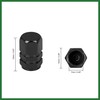 Motoforti 8pcs Black Tire Stem Valve Caps Wheel Valve Covers