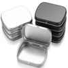 HAOCHEN 8 Pieces Rectangular Small Tin Boxes, Tins Containers, Empty