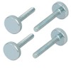 sourcing map Knurled Head Flat Full Thread Thumb Screws Fasteners