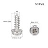 sourcing map Phillips Hex Washer Self Tapping Screws, M5 x