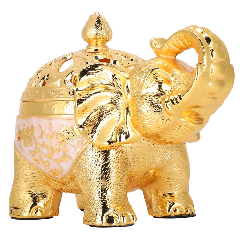 Elephant Shaped Incense Burner Aromatherapy Ornament for Living Room Entryway