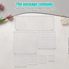 Acrylic Stamp Blocks Set Reusable Stamping Blocks Tools with Grid