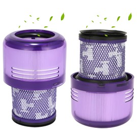 Diymoll Filter f1r Dyson V12,Vakuumfilter Ersatz f1r Dyson V12 Detect Slim Absolute Filter Total Clean Extra Fluffy Motorhead Complete Akku Staubsauger,Waschbarer Filter Ersetzen Sie Nr.971517-01,2 St1ck