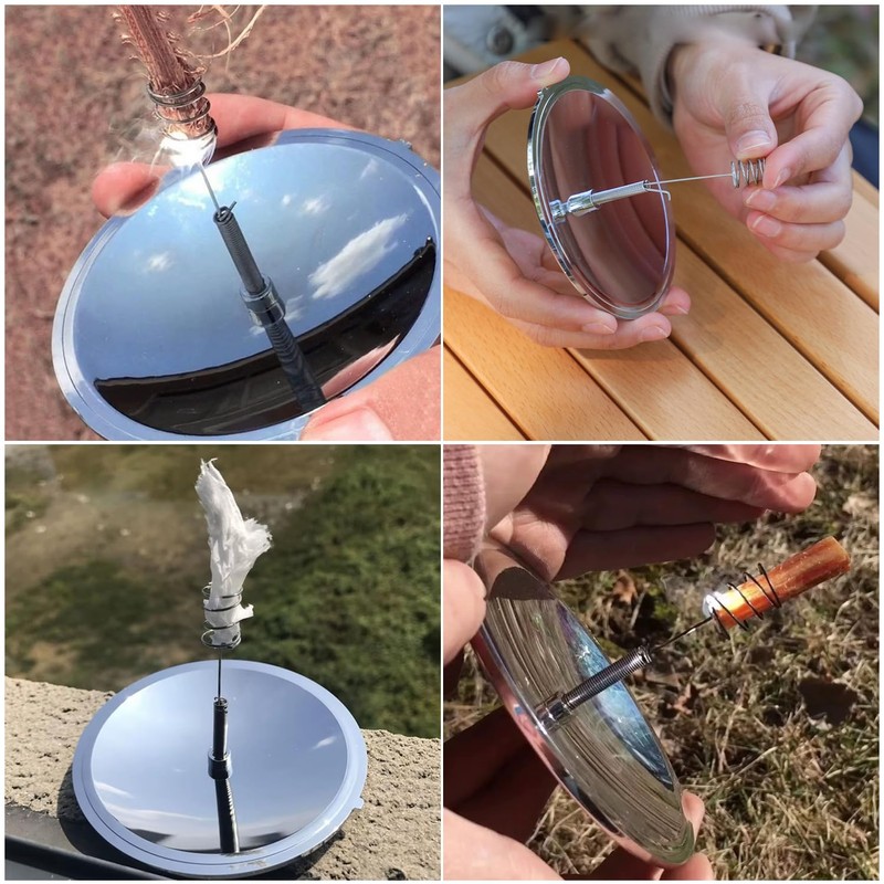 SquEqu Solar Fire Starter Camping Solar Spark Lighter Solar Lighters