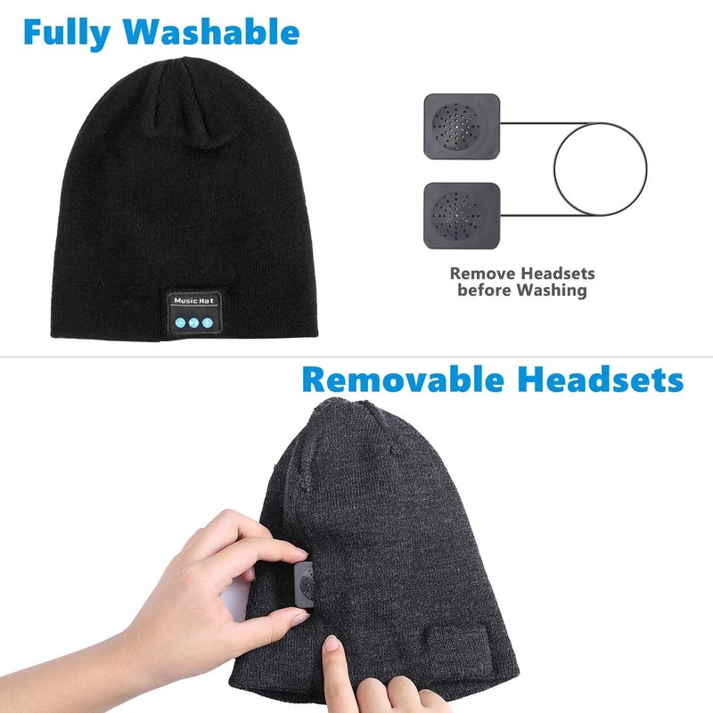 Sminiker Unisex Wireless Beanie Hat with Exquisite Packaging Wireless Earphone