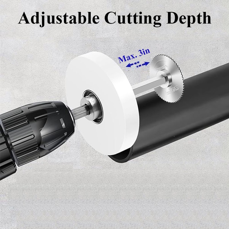 Inside Pipe Cutter with 4 Sizes Saw Blades, Plumbing Fitting