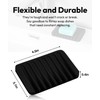 Self Draining Soap Dish for Shower, Silicone Soap Dish for