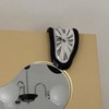 Melting Clock Plastic Retro Decorative Electroplated Metal Paint Desk Table