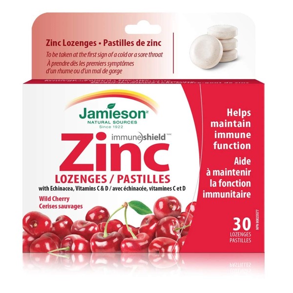Zinc Lozenges with Echinacea and Vitamin C - Cherry-30 Lozenges Brand: Jamieson Laboratories