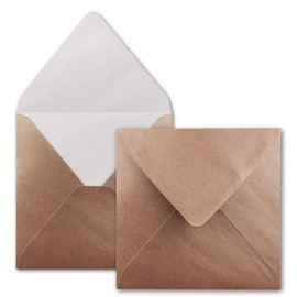 FarbenFroh® Series Square Envelopes Without Window, 15.5 x 15.5 mm Wet sealing for Wedding Cards, Invitations and More
