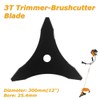 AR-PRO 12" x 3 Teeth Steel Brush Blades for Cutter,