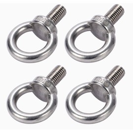 [Health Lie] Stainless Steel Eye Bolt, Hanging Bolt, SUS304 Eye Bolt, I Bolt, Screw Hook, Male Thread, Male Thread, Hook Bolt, Fixed Bolt, 18-8 Stainless Steel Bolt, Stainless Steel Bolt, Set of 4 M6
