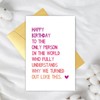 Funny Birthday Card for Best Friend, Humorous Friendship Card for