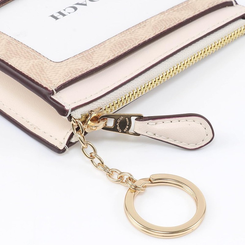 Coach CW870-IMXDM Women's Coin Purse, beige