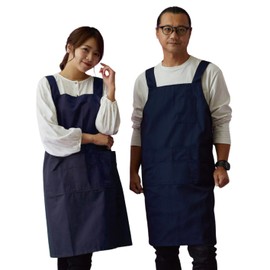 HoowLet Hoolet Apron, Large Size, H-Shaped Apron, Loose, Big Size, Big, Unisex, LL, 3L, Stylish, Women's, Men's, DIY, Outdoor Activities, Cafe, Nursery, Nursing Care, Pockets, Simple, Twill, Pen