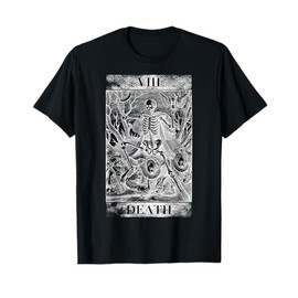 Vintage Tarot Card Death Skeleton Occult Satan Unholy Horror T-Shirt
